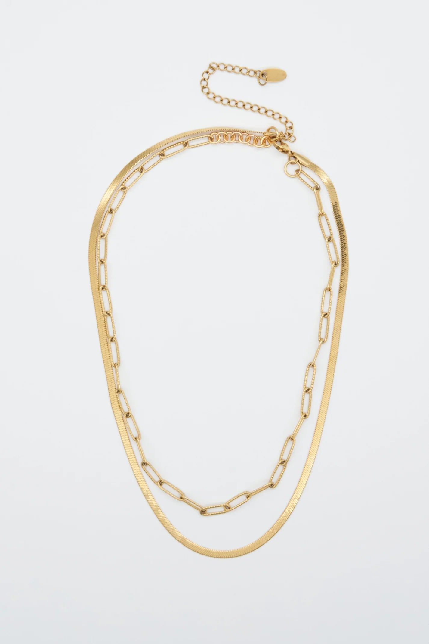 HERRINGBONE LAYERED NECKLACE