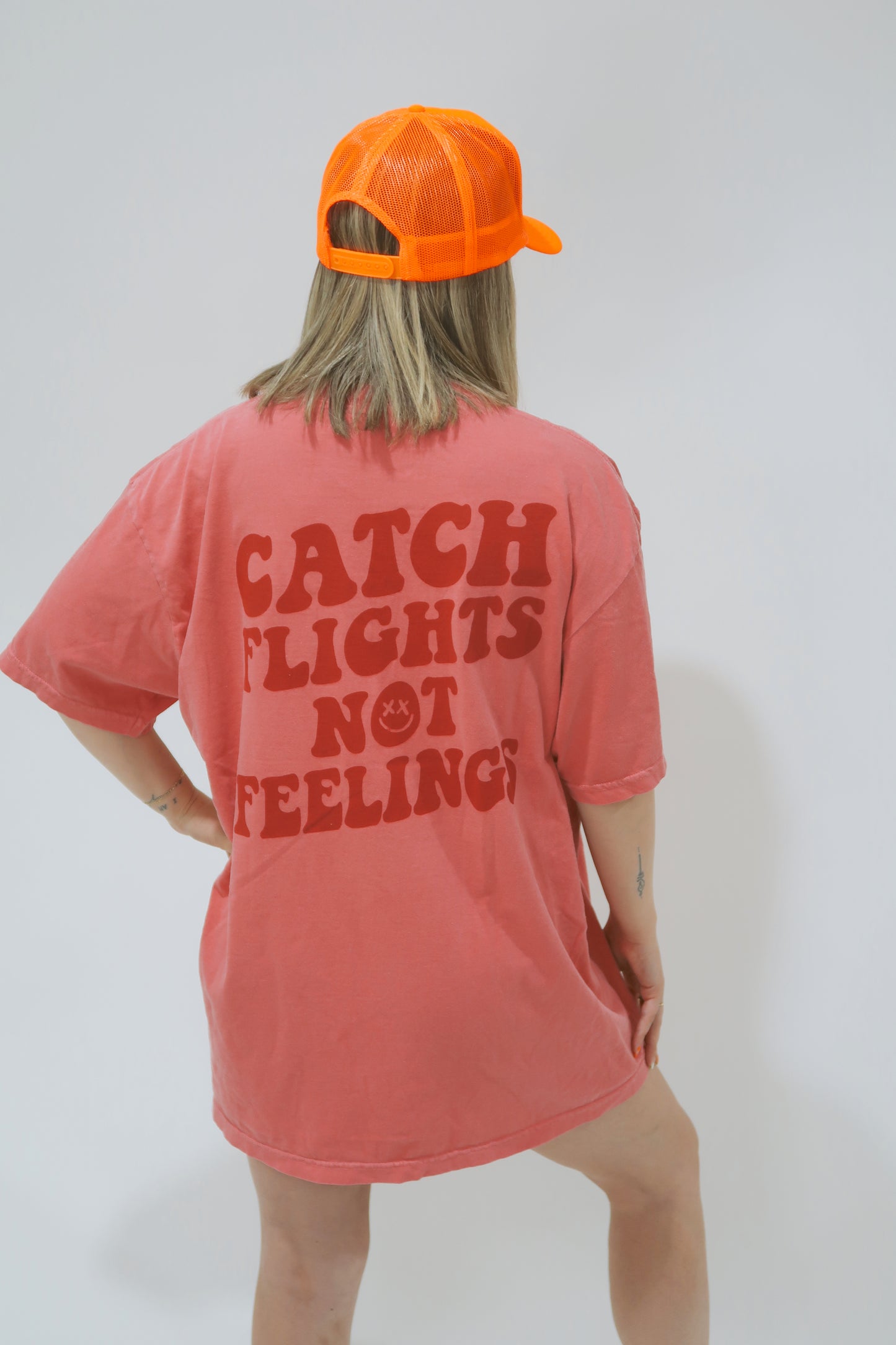 CATCH FLIGHTS NOT FEELINGS TEE